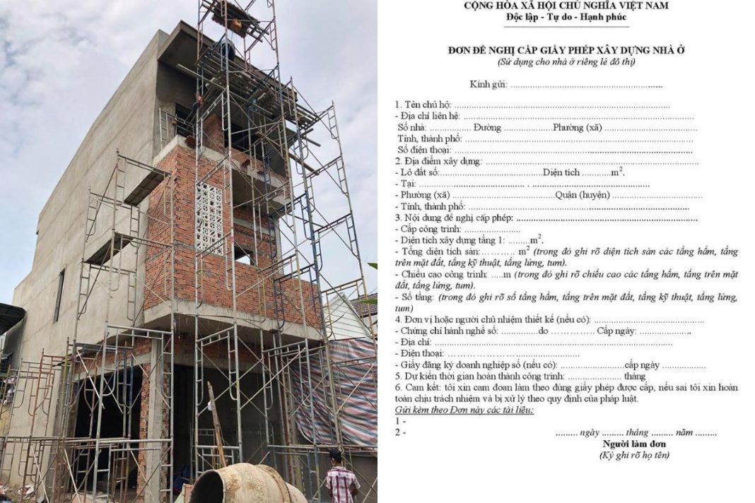 Mẫu đơn xin cấp giấy phép xây dựng nhà ở