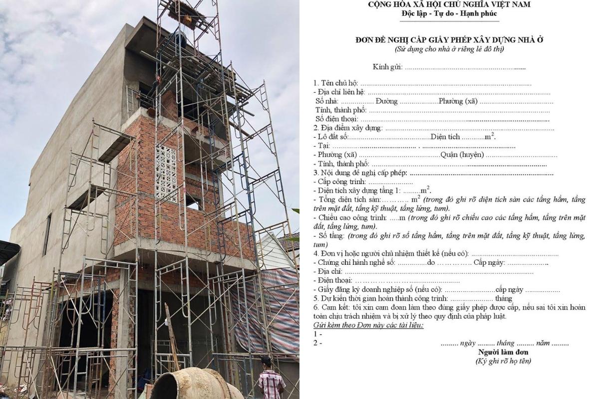 Mẫu đơn xin cấp giấy phép xây dựng nhà ở