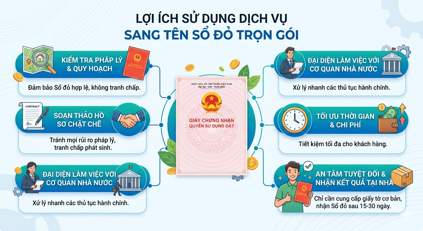 Lợi ích khi sử dụng dịch vụ sang tên sổ đỏ
