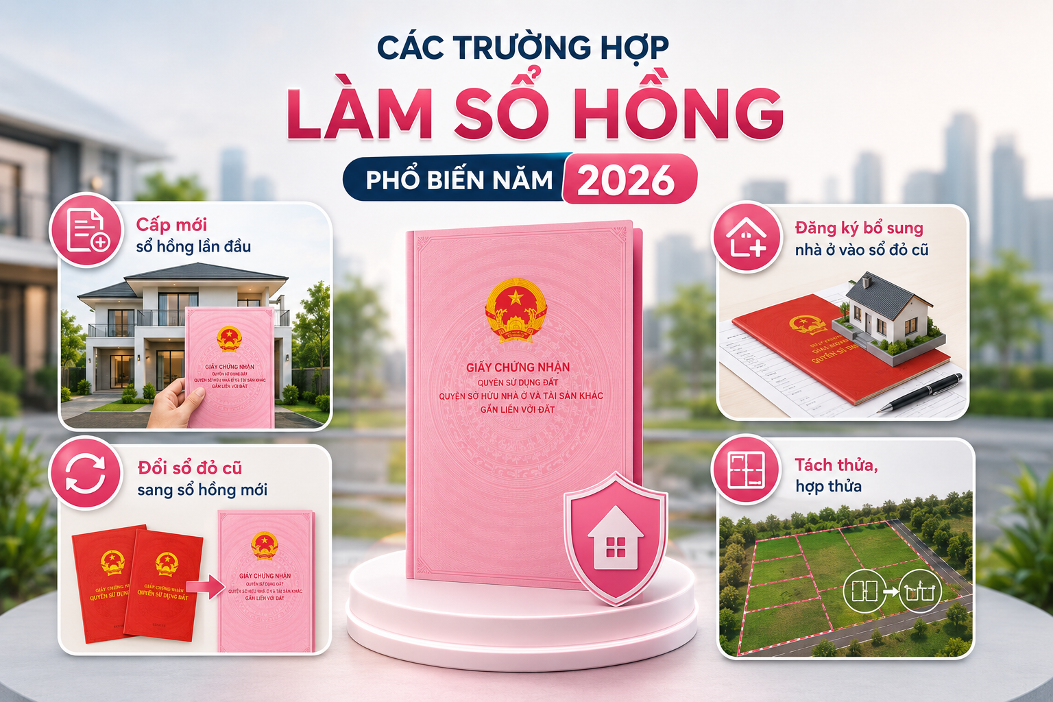 Các trường hợp làm sổ hồng phổ biến hiện nay