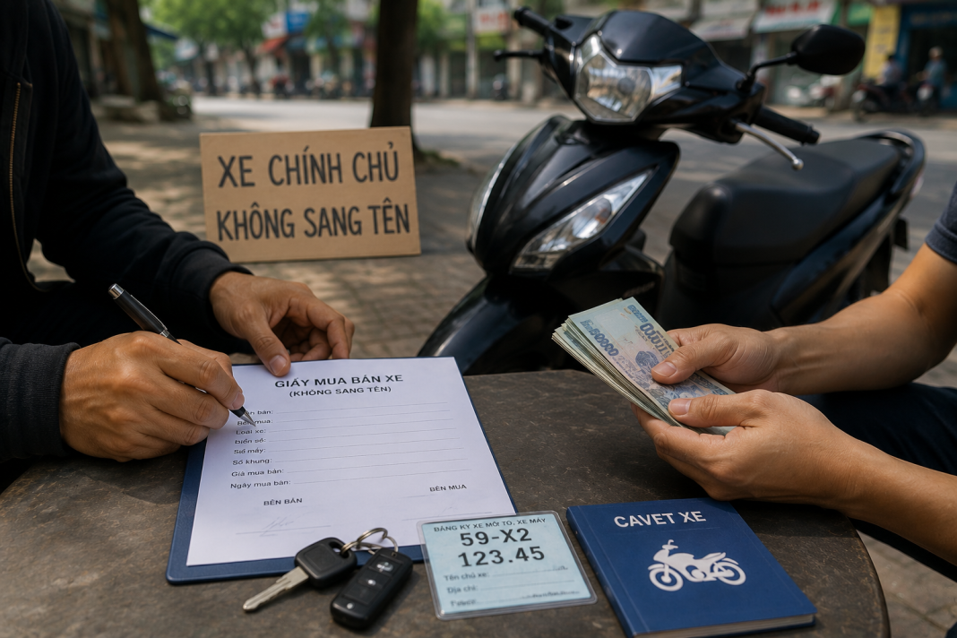 Mua bán xe không sang tên