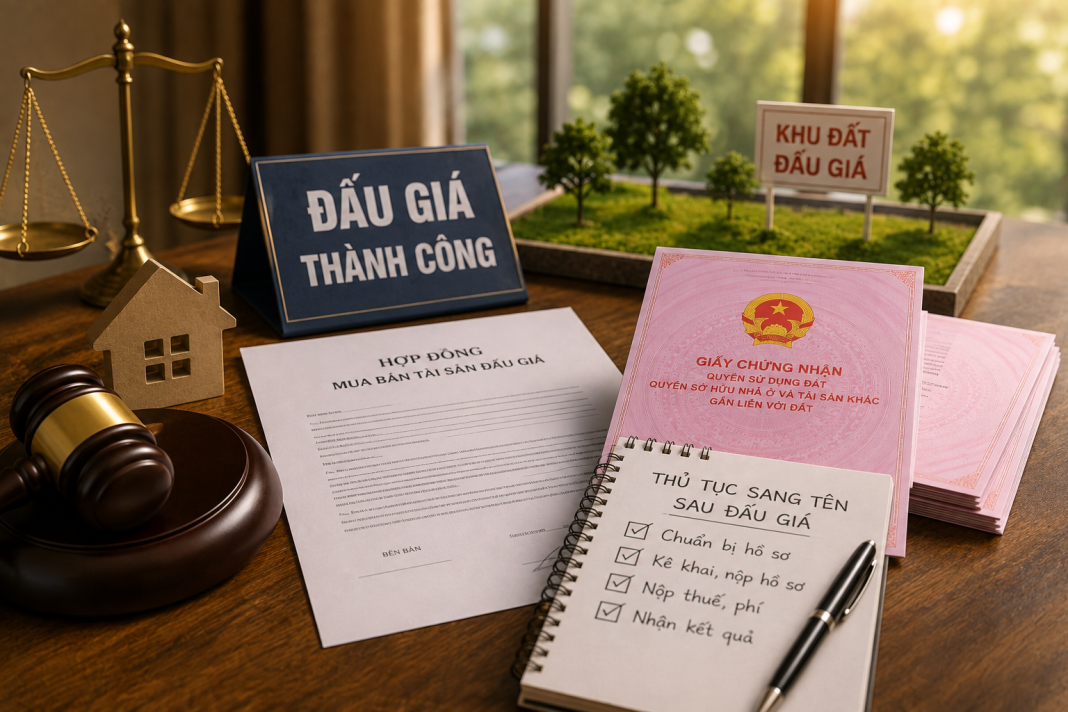 Sang tên đất sau đấu giá